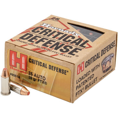 Hornady Ammo Critical Defense FTX 25 ACP 35 Grain