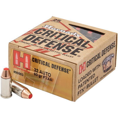 Hornady Ammo Critical Defense FTX 32 ACP 60 Grain