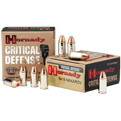 Hornady Ammo Critical Defense 9x18mm Makarov 90 Gr