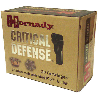 Hornady Ammo Critical Defense 40 S&W 165 Grain