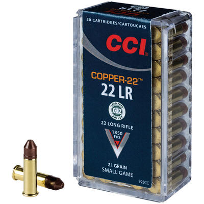 CCI Rimfire Ammo Copper-22 .22 Long Rifle (LR) Lea