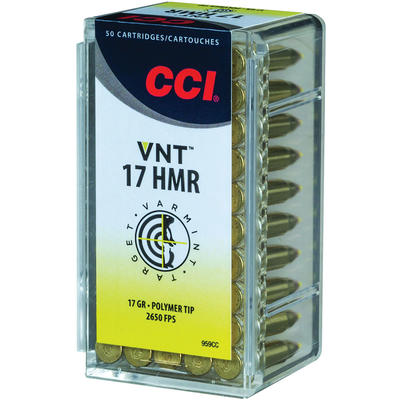 CCI Ammo Varmint VNT 17 HMR 17 Grain Varmint Tippe