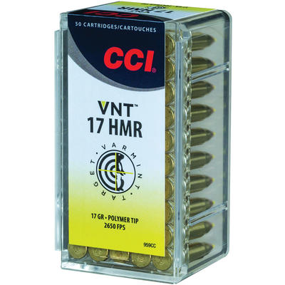 CCI Ammo Varmint VNT 17 HMR 17 Grain Varmint Tippe CCI Ammo Varmint VNT 17 HMR 17 Grain Varmint Tippe