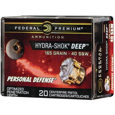 Federal Ammo Personal Defense 40 S&W 165 Grain