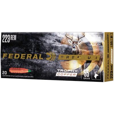 Federal Ammo 223 Remington 55 Grain Trophy Copper