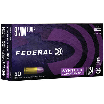 Federal Ammo Syntech Training Match 9mm 124 Grain