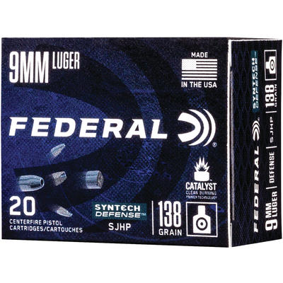 Federal Ammo Syntech Defense 9mm 138 Grain Segment
