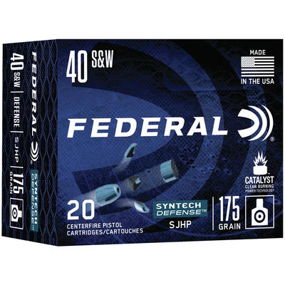 Federal Ammo Syntech Defense 40 S&W 175 Grain