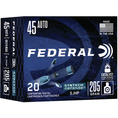 Federal Ammo Syntech Defense 45 ACP 205 Grain Segm