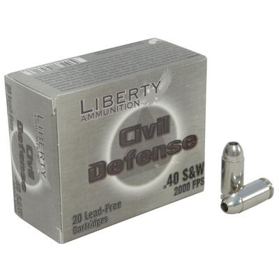 Liberty Ammo Civil Defense 40 S&W 60 Grain LF