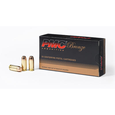 PMC Ammo Bronze 40 S&W 180 Grain FMJ Flat Poin