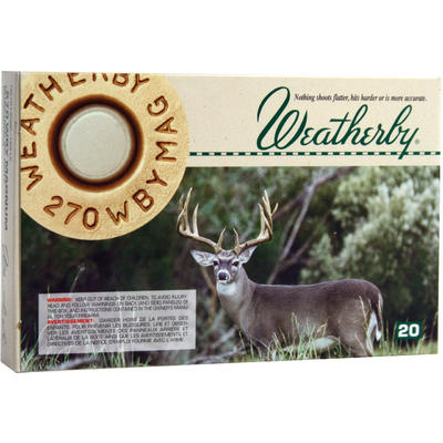 Weatherby Ammo 270 Weatherby Magnum Spire Point 13