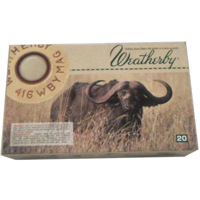 Weatherby Ammo 416 Weatherby Magnum SP RN 400 Grai