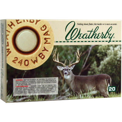 Weatherby Ammo 240 Weatherby Magnum Nosler Partiti