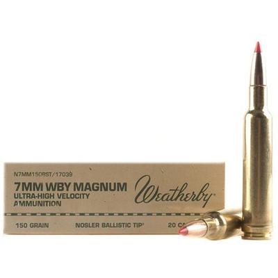 Weatherby Ammo 7mm Weatherby Magnum Nosler Ballist