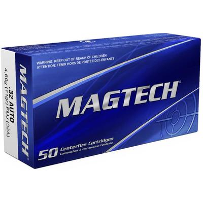 Magtech Ammo Sport Shooting 32 ACP 71 Grain FMC 50