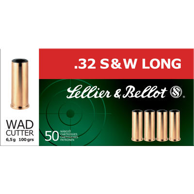 Sellier & Bellot Ammo 32 S&W Long 100 Grai