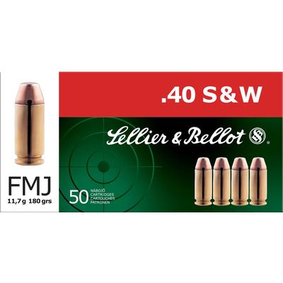 Sellier & Bellot Ammo 40 S&W 180 Grain FMJ