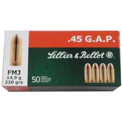 Sellier & Bellot Ammo 45 GAP 230 Grain FMJ 50