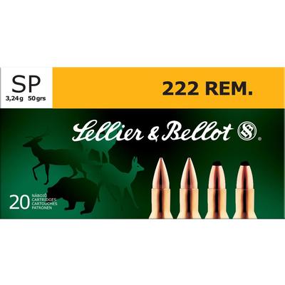 Sellier & Bellot Ammo 222 Remington 50 Grain S