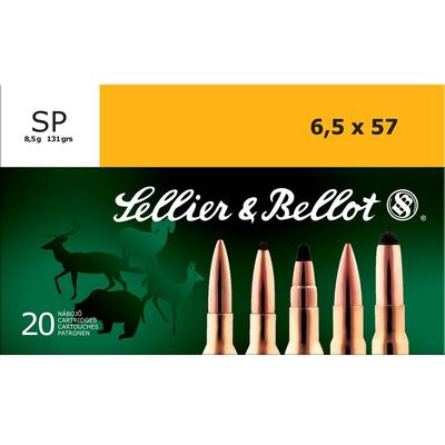 Sellier & Bellot Ammo 6.5mmX57 SP 131 Grain 20