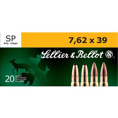 Sellier & Bellot Ammo AK-47 7.62x39mm SP 123 G