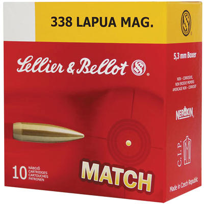 Sellier & Bellot Ammo 338 Lapua Magnum 250 Gra