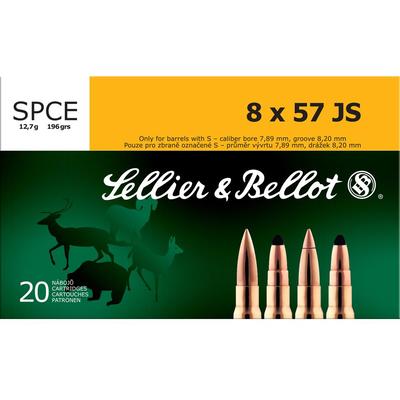 Sellier & Bellot Ammo 8x57mm JS SPCE 196 Grain