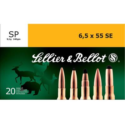 Sellier & Bellot Ammo 6.5x55mm SP 140 Grain 20 Sellier & Bellot Ammo 6.5x55mm SP 140 Grain 20