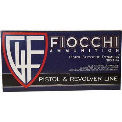 Fiocchi Ammo Shooting Dynamics 380 ACP 95 Grain FM Fiocchi Ammo Shooting Dynamics 380 ACP 95 Grain FM