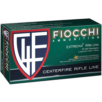 Fiocchi Ammo Extrema 22-250 Remington V-Max 55 Gra