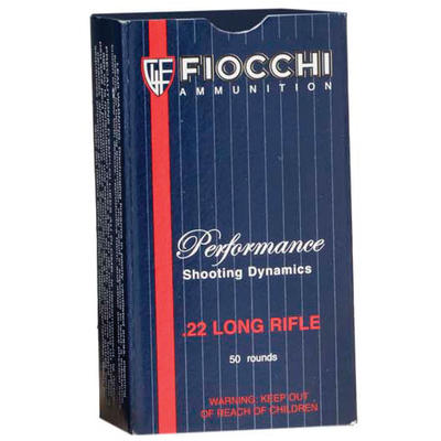 Fiocchi Rimfire Ammo Shooting Dynamics .22 Long Ri Fiocchi Rimfire Ammo Shooting Dynamics .22 Long Ri