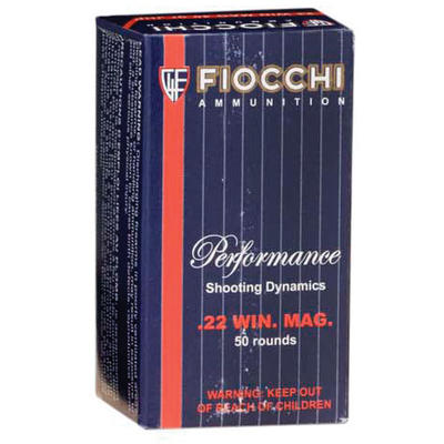 Fiocchi Rimfire Ammo .22 Magnum (WMR) JSP 40 Grain