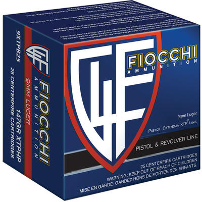 Fiocchi Ammo 9mm 147 Grain XTP 25 Rounds [9XTPB25]