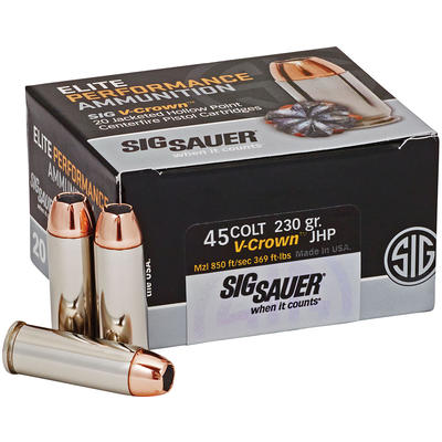 Sig Sauer Ammo V-Crown 45 Colt (LC) 230 Grain JHP