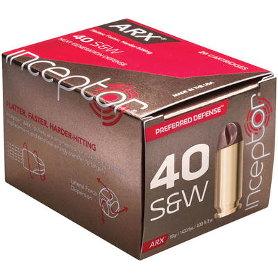 PolyCase Ammo Inceptor Defense 40 S&W 88 Grain
