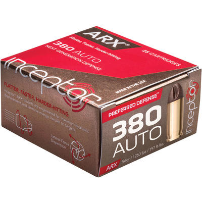 PolyCase Ammo Inceptor Defense 380 ACP 56 Grain AR