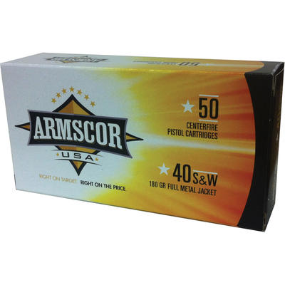 Armscor Ammo 40 S&W 180 Grain FMJ [FAC40-2N] | Ammo Freedom