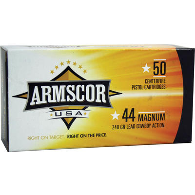 Armscor Ammo 44 Magnum 240 Grain Semi-Wadcutter 50