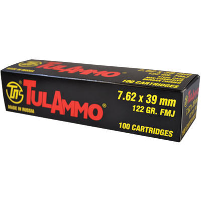 Tula Ammo FMJ AK-47 7.62x39mm FMJ 122 Grain Steel