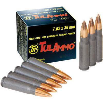 Tula Ammo FMJ AK-47 7.62x39mm 122 Grain 40 Rounds