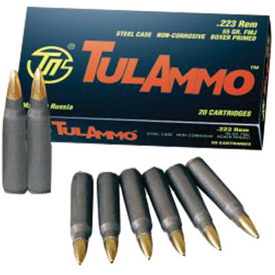Tula Ammo 223 Remington FMJ 55 Grain Steel Case 20