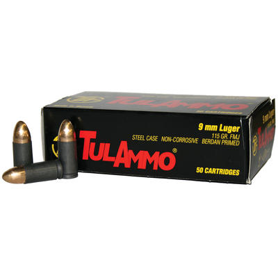 Tula Ammo 9mm FMJ 115 Grain 50 Rounds [TA919150]