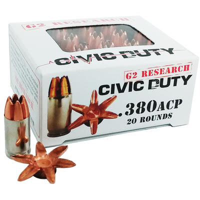 G2 Research Civic Duty 380 ACP 64 Grain Copper Exp
