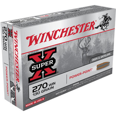 Winchester Ammo Super-X 270 Winchester 130 Grain P Winchester Ammo Super-X 270 Winchester 130 Grain P