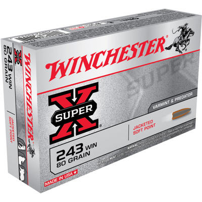 Winchester Ammo Super-X 243 Winchester 80 Grain PS