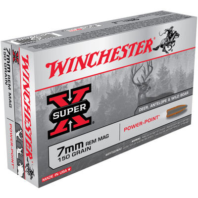 Winchester Ammo Super-X 7mm Magnum 150 Grain Power