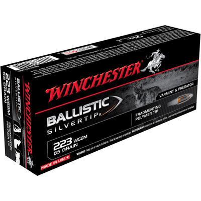 Winchester Ammo Supreme 223 WSSM 55 Grain Silverti Winchester Ammo Supreme 223 WSSM 55 Grain Silverti
