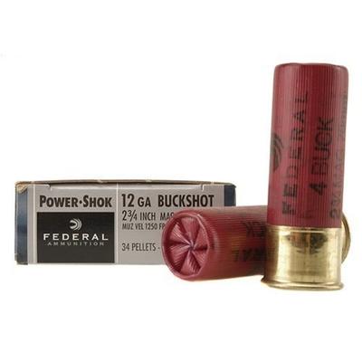 Federal Shotshells Power-Shok 12 Gauge 2.75in 34 P