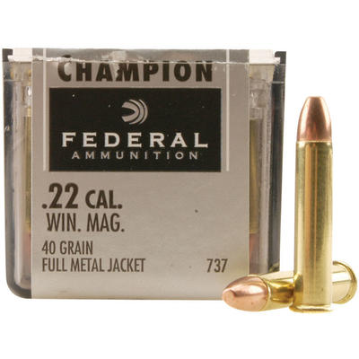 Federal Rimfire Ammo Champion .22 Magnum (WMR) FMJ